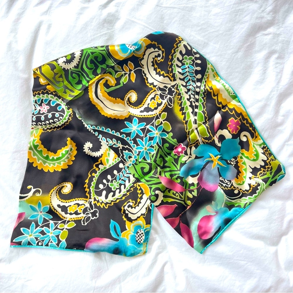 100% Silk Vibrant Reversible Multiwear Scarf/Bolero